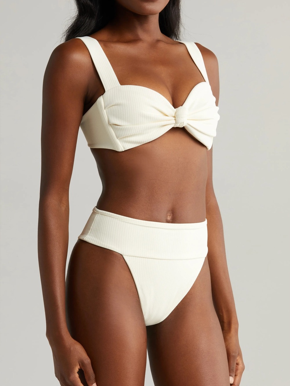 Montce Hayden Knotted Rib Bikini Top XS B502